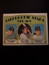 1972 Topps #79 Carlton Fisk Cecil Cooper Mike Garman Rookie Stars Boston Red Sox
