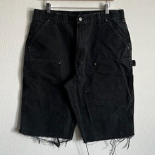 Carhartt black double knee work wear carpenter shorts