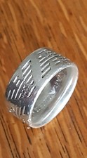 Beautiful Heavy Emporio Armani Solid Sterling Silver Ring. 16.3g Size T