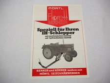Original Prospekt Mörtl Mähwerk Florett an IHC Schlepper 1977