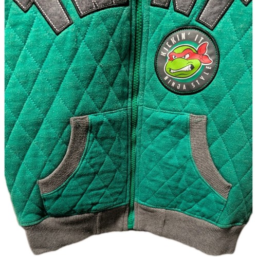 Nickelodeon Teenage Mutant Ninja Turtles Boys Zip Up Hoodie Size 5/6 Green - Picture 6 of 11