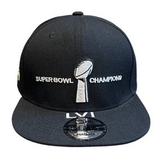 Super Bowl LVI Hat New Era 9FIFTY Black Snapback NFL Champions Cap Adjustable