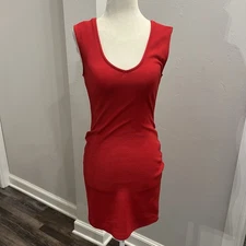 Forever 21 Women Red Bodycon Sleeveless Dress Size S (A0126)