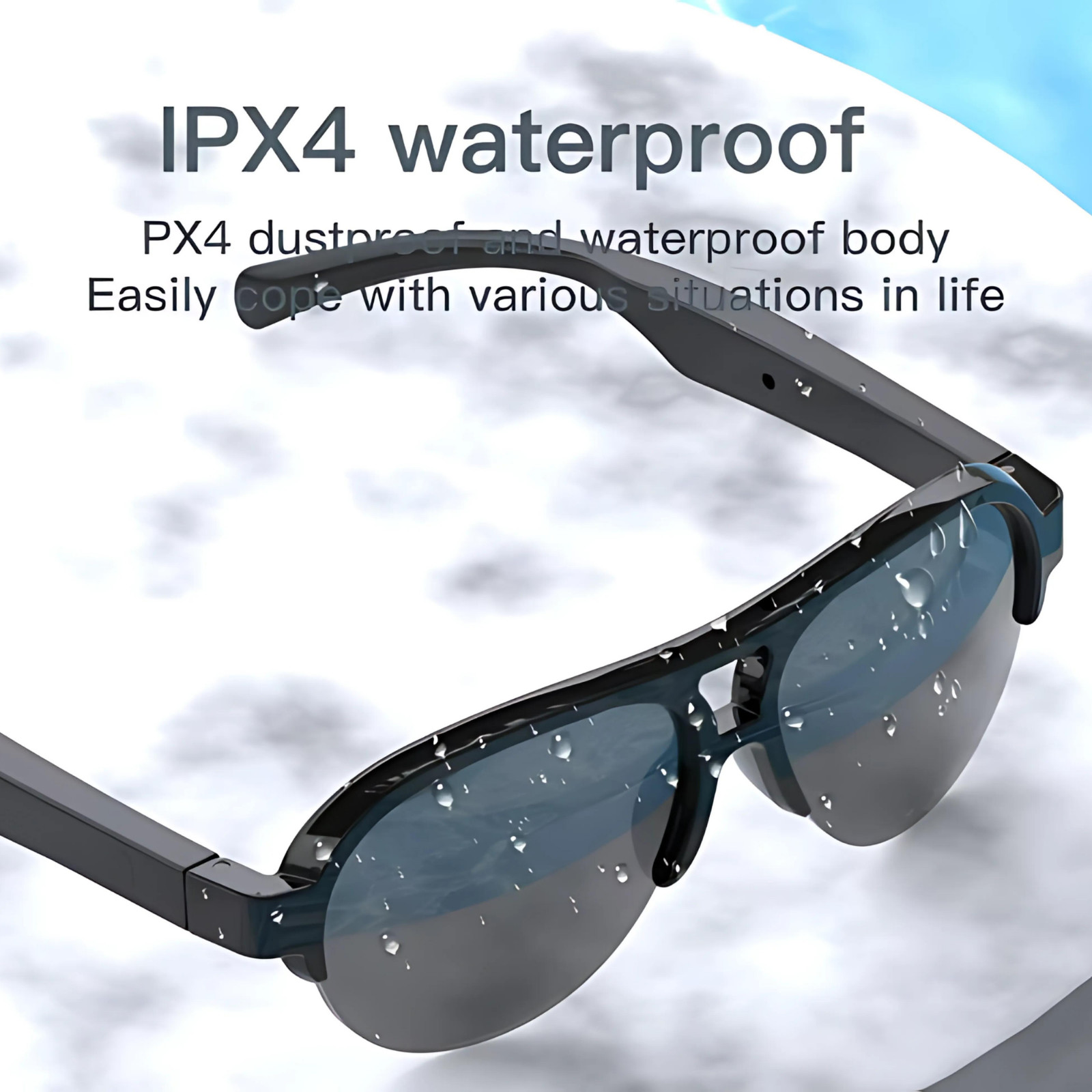 Smart Bluetooth Glasses – Polarized Audio Sunglasses- UV Protection- AVIATOR