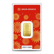2025 5 Gram Argor Heraeus Lunar Snake Gold Bar (New w/ Assay) 4036.17 per troy oz