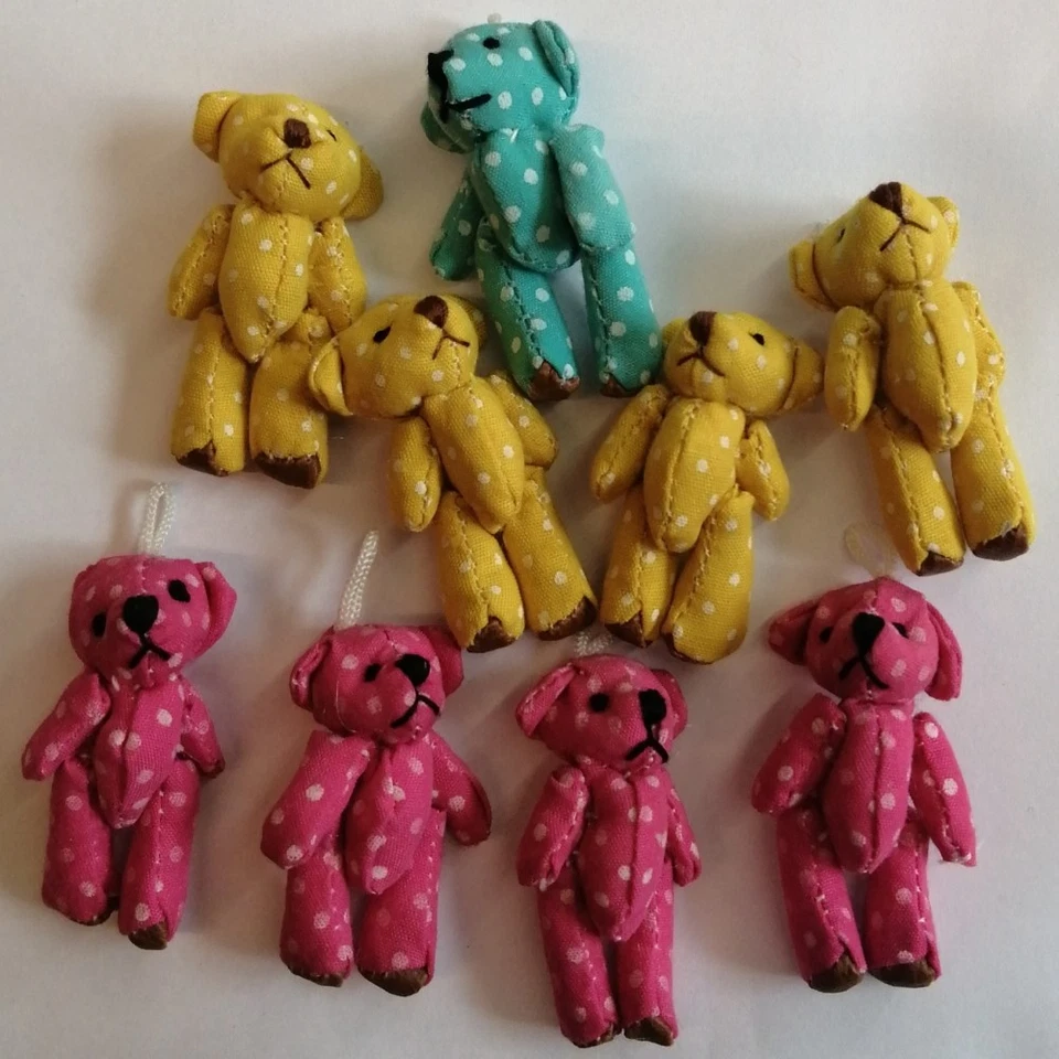 Bären Dekobärchen 9x Streudeko Hochzeit Taufe Tischdeko Baby Gastgeschenk 4cm - Bild 2 von 4