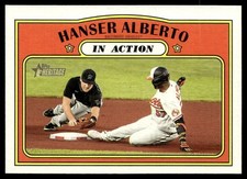 2021 Topps Heritage In Action Hanser Alberto Baltimore Orioles #128