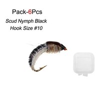 6/12Pcs #10 Caddis Pupae Nymph Fly Trout Fishing Bait Artificial Insect Lures Fi