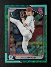 2024 Bowman Chrome Draft BRIAN HOLIDAY 60/125 1st Aqua Wave Refractor #BDC-137