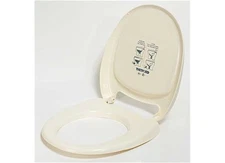 Thetford 31704 Aqua Magic V Hand Flush Toilet Seat & Cover - Parchment