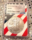2010 $1 American Silver Eagle! .999 Fine Silver Dollar!  NGC MS 69