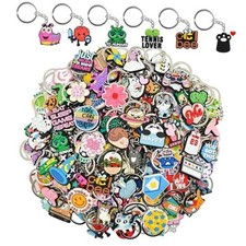 Random Keychains Bulk,Cute Key Chain for Classroom 100pcs Random Keychains