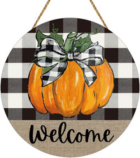 Fall Decorations for Home Fall Door Decor Pumpkin Wall Decor Welcome Sign