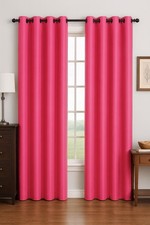 2 Panels Curtains Set Each 54x84 Inch Glow Faux Silk 8 Grommets Light Blocking