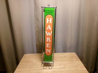 Vintage Hawken Smokeless Tobacco Store Dispenser Advertising Sign Collectible