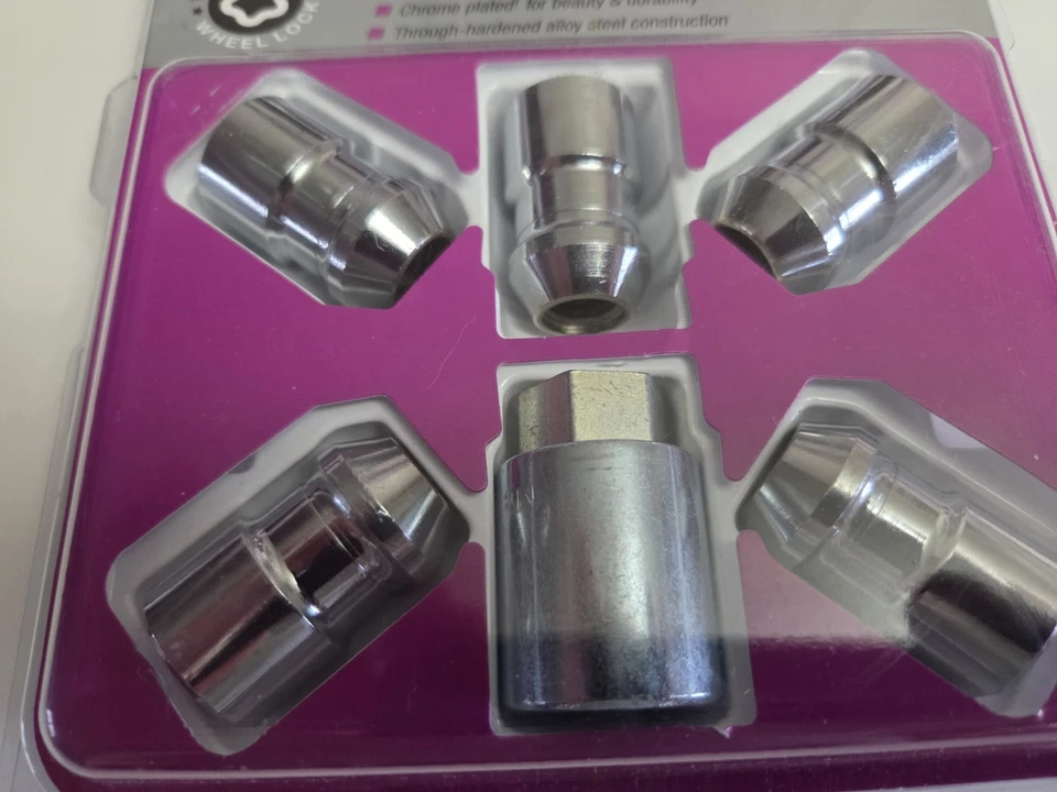 PROTEÇÃO CONTRA ROUBO CROMADA 24537 M12 X 1,5 TRAVAS DE RODA PREMIUM MGARD (NOVO) - Imagem 2 de 4