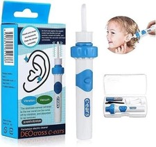 Safety Electric Cordless Vacuum Ear Wax Cleaner Remover Painless Ear Cleaning To