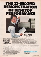 Mannesmann Tally MT160/180 stampante desktop pubblicitaria stampa vintage 1984