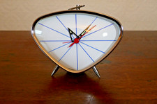  Retro collectable Clock chrome 70s style quartz .