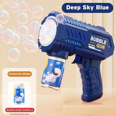 Seifenblasenmaschine Seifenblasenpistole LED Bubble Gun 4000 Blasen/Minute Gun