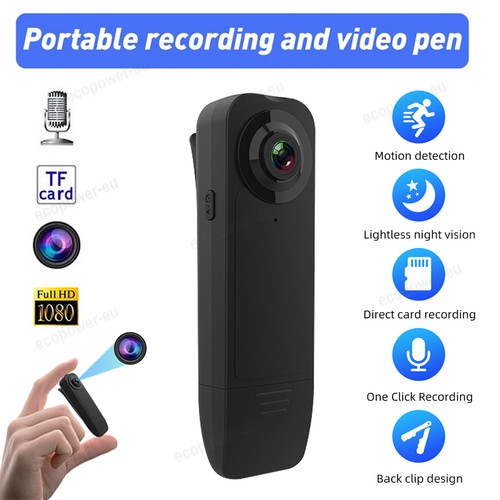 HD Mini Polizei Körper Kamera 1080P Video Audio Recorder Tasche Nachtsicht Cam - Bild 2 von 17