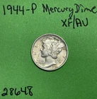 1944-P Mercury Dime 10c Xf / Au Extra Fine To About Uncirculated Coin