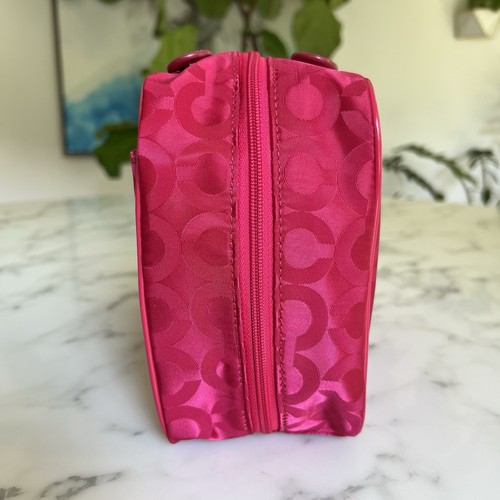 NWT Coach Y2K Vintage Julia Nylon Travel Cosmetic Case Lipstick Red Pink 61339 - Picture 4 of 13