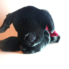 12" Russ Berrie Ginger Black Labrador Lab Puppy Dog Plush Stuffed Animal