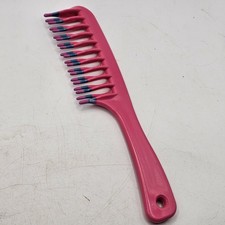 Vintage Detangler Comb Picked Dipped Tooth USA Double Row 6" 1990s Preppy