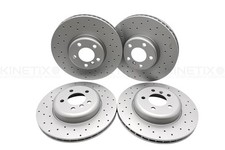 FOR BMW 740d 740i F01 F02 F03 F04 M SPORT DRILLED FRONT REAR BRAKE DISCS 348/345