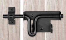 Slide Bolt Gate Latch Heavy Duty Slide Latches Thickened Steel Black 1 Pack