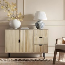 OHS Ribbed Drawer Unit Bedside Table 3/4/5/6 Draw Cabinet Nightstand Sideboard