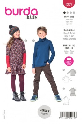 Burda Nähmuster 9272 Kinder 5-10 (110-140)