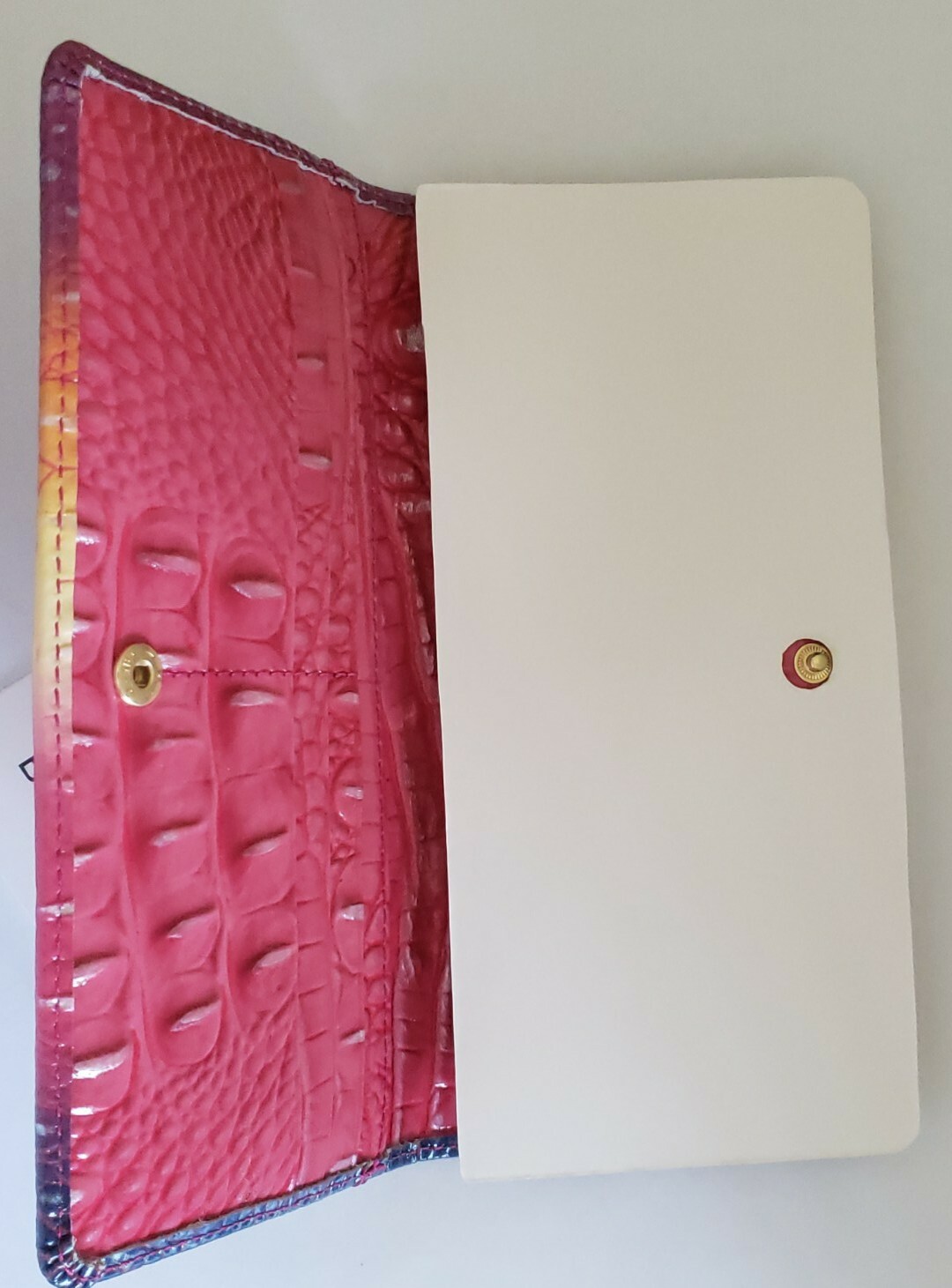 BRAHMIN Confection Ady Bi-Fold Wallet Rainbow Multi Colored Leather NWT SOLD OUT image 5