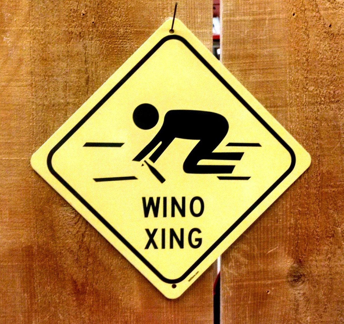 Wino Crossing Xing Humorous Funny Symbol Highway Route Sign | eBay