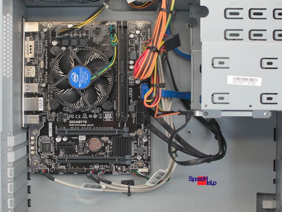 Pc Computer Gigabyte Ga-H110M-D2P Intel Core I3 6100 12Gb 256Gb Dvdrw Win 10 11 - Immagine 4 di 4