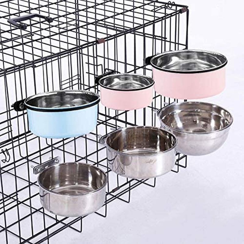Dog Crate Water Bowl Pet Cage Food Bowl,Stainless Steel Dog Bowl,Dogs