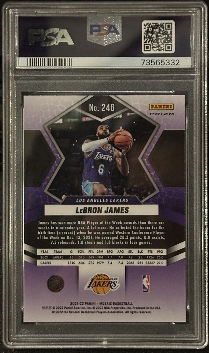 2021 Panini Mosaic #246 Lebron James Red Mosaic PSA 10 | eBay 2021 Panini Mosaic #246 Lebron James Red Mosaic PSA 10 | eBay