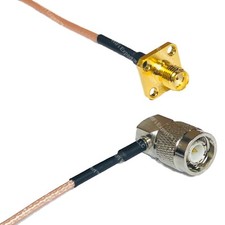 RG316 SMA FEMALE FLANGE to TNC Male Angle RF Cable Rapid-SHIP LOT