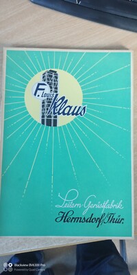 Firmenkatalog F. Louis Klaus Holzlandwaren Leitern Gerüste 1926