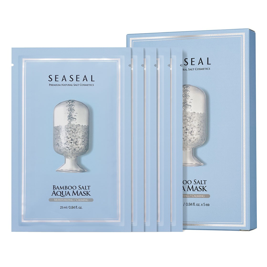 SEASEAL Bambú Sal Aqua Mascarilla Hidratante Coreana Mascarilla Hoja Hidratación Calmante