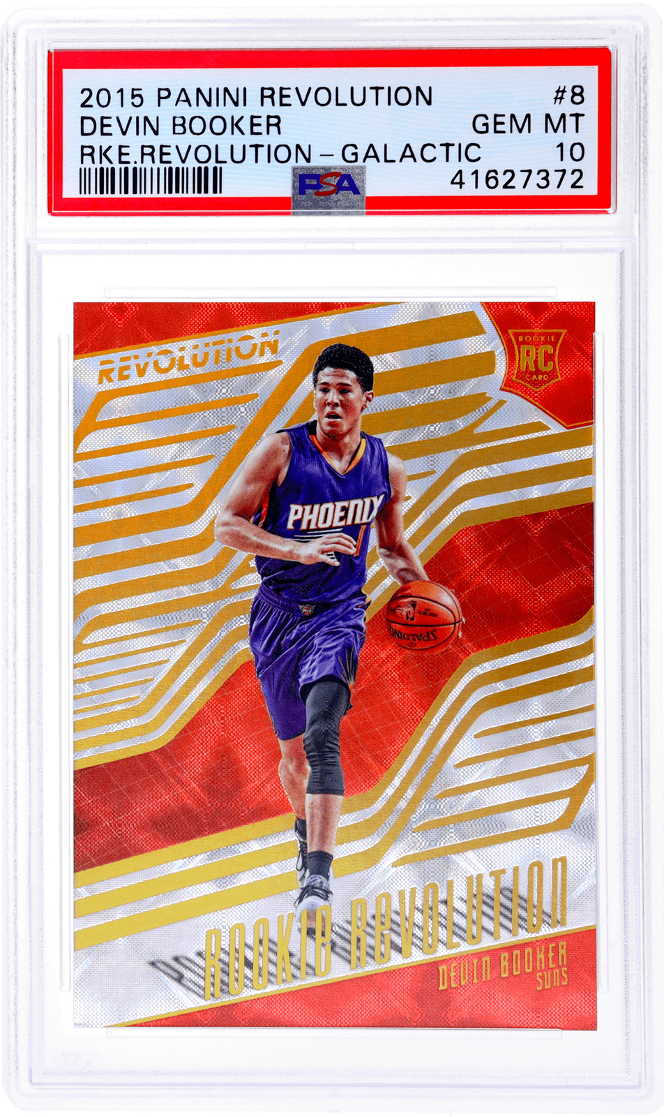 2015 Panini Revolution Devin Booker Rookie Galactic #8 PSA 10 RC