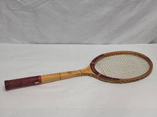 Vintage Wilson Tennis Racket Racquet "Embassy" Wooden Strata Bow 4-5/8" M Grip