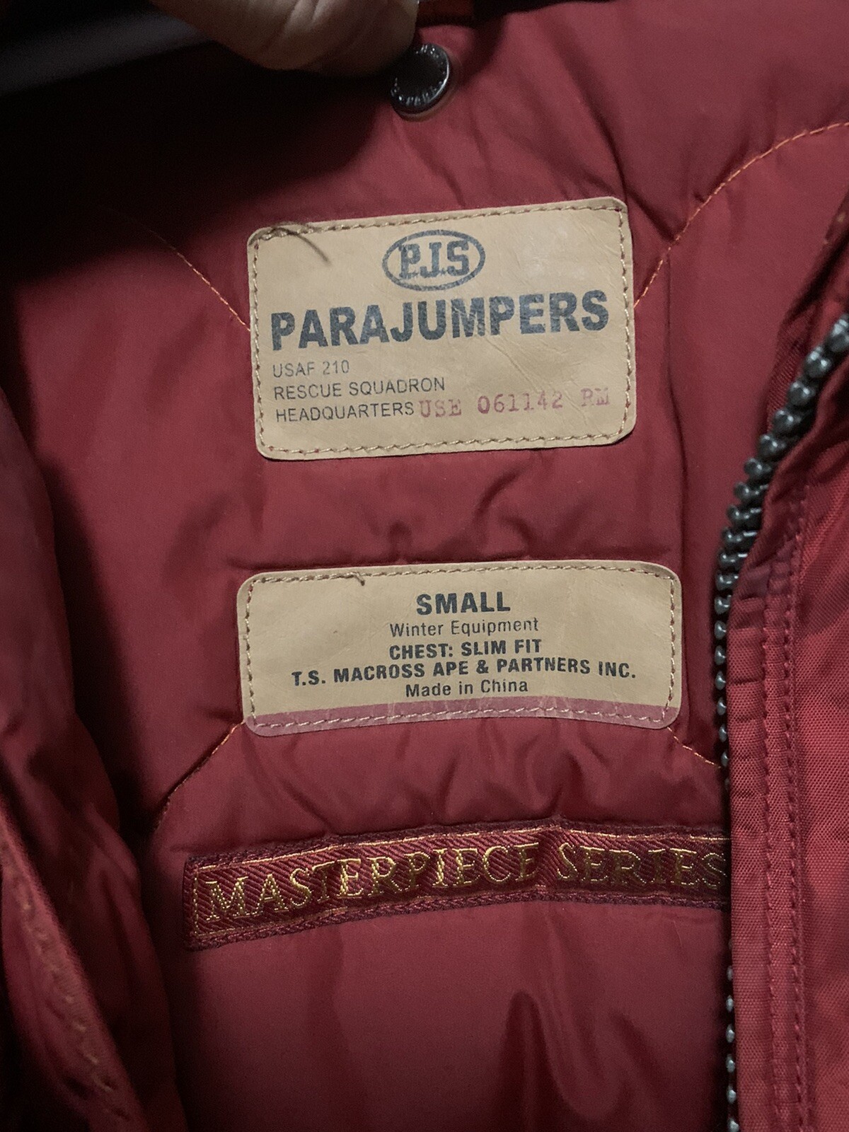 Parajumper Gobi Masterpiece Men’s Red Bomber Jacket Small image 5