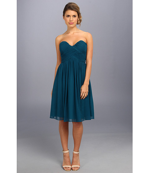 donna morgan pleated dress Donna Morgan $148 Bow Neck Pink/Ivory Geometric Pleated Twill Dress Size 4 NWT