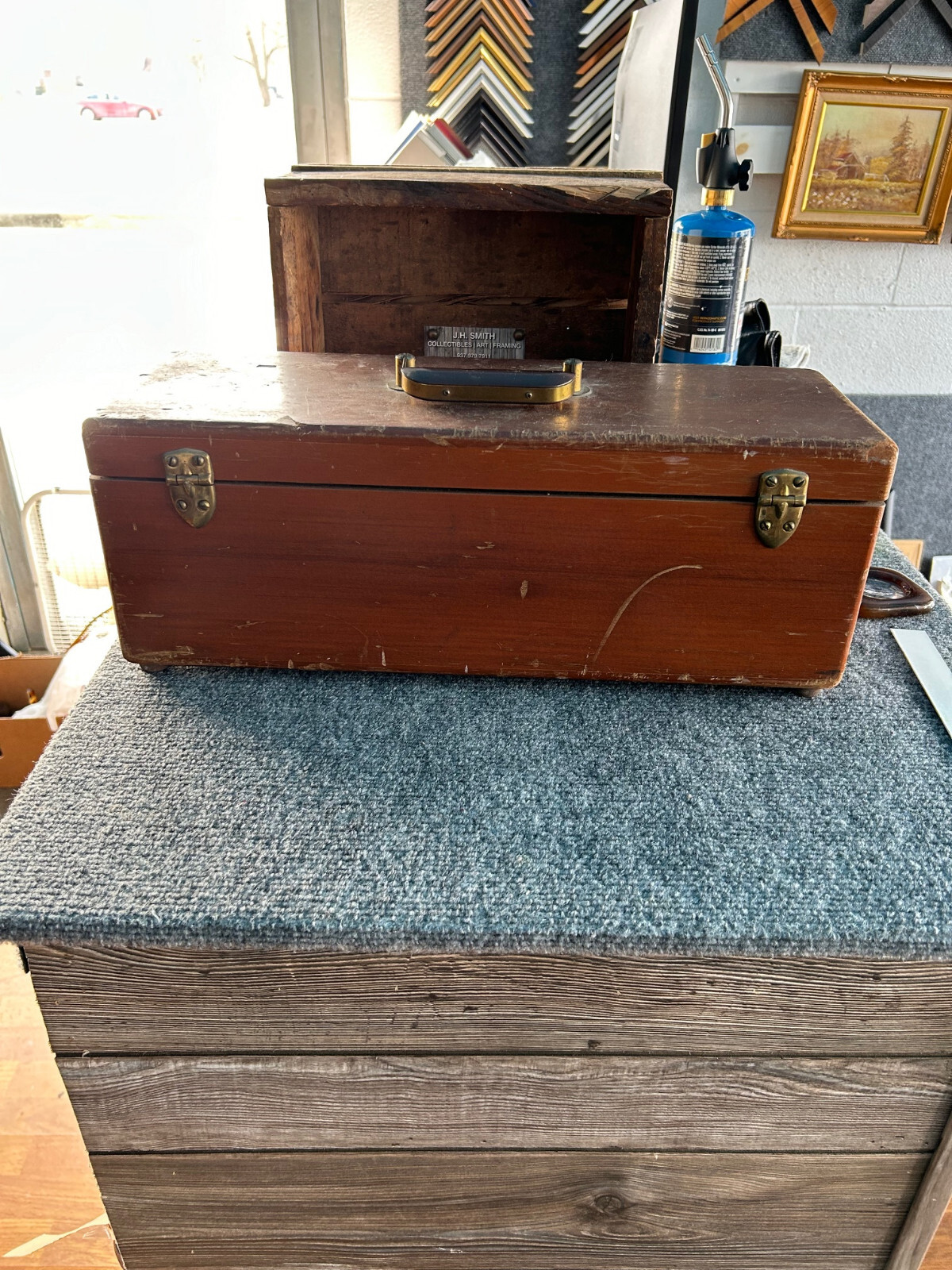 Vintage Montgomery Ward Wood Sport King Tackle Box 60H 186N eBay