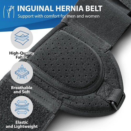 Men Women Inguinal Groin Hernia Belt Abdominal Groin Removable Support Brace - Picture 6 of 12