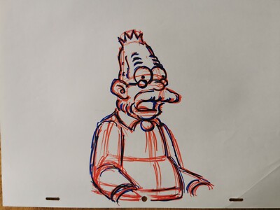 Simpsons TV Show Original Animation Kunst Cel Produktion Requisite Zeichnung #47