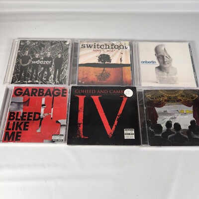 Alternative Music CDs Lot Of 6 Various Artists Garbage Switchfoot Weezer Fallout