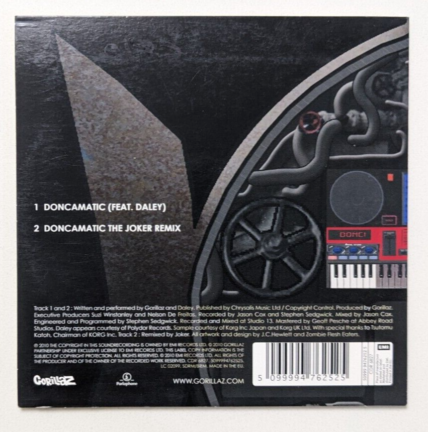 廃盤 Track's DVD 新品未開封DEMOデモ CD GORILLAZ Doncamatic RARE ISRAELI PROMO CD SINGLE non-album, Daley